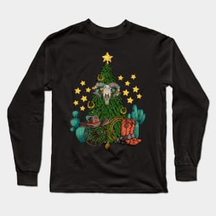 Cowboy christmas tree Long Sleeve T-Shirt